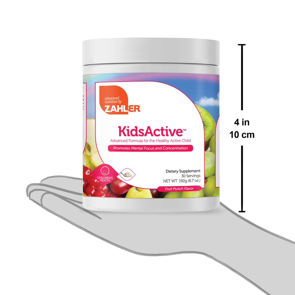 Nutrition facts panel for Zahler KidsActive