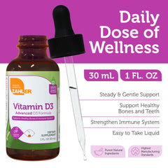 Bottle label showing 1000 IU Vitamin D3 and liquid format