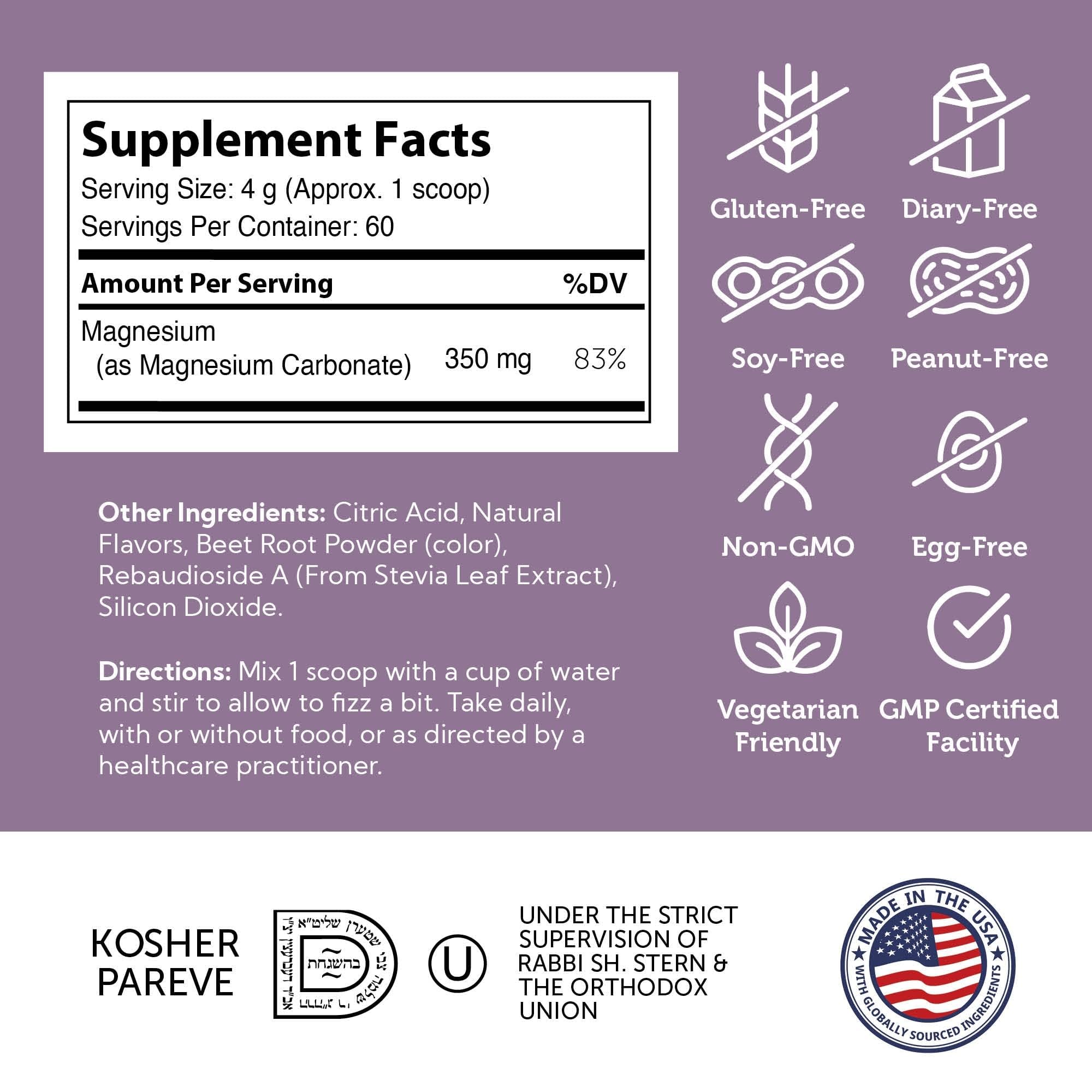 Magnesium powder dissolving in a glass of water