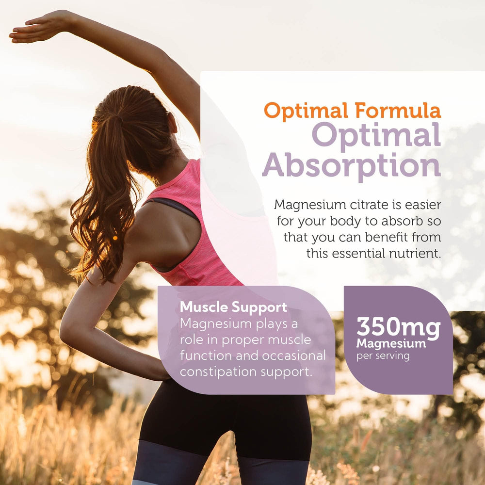 Scoop of Zahler magnesium powder in a glass of water