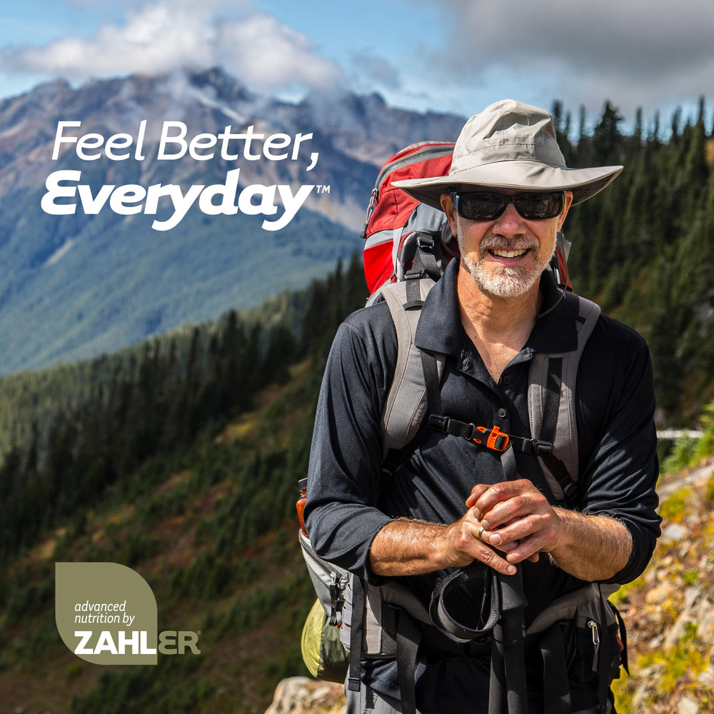 Vegan, kosher, non-GMO, gluten-free Zahler Multivitamin 50+ packaging