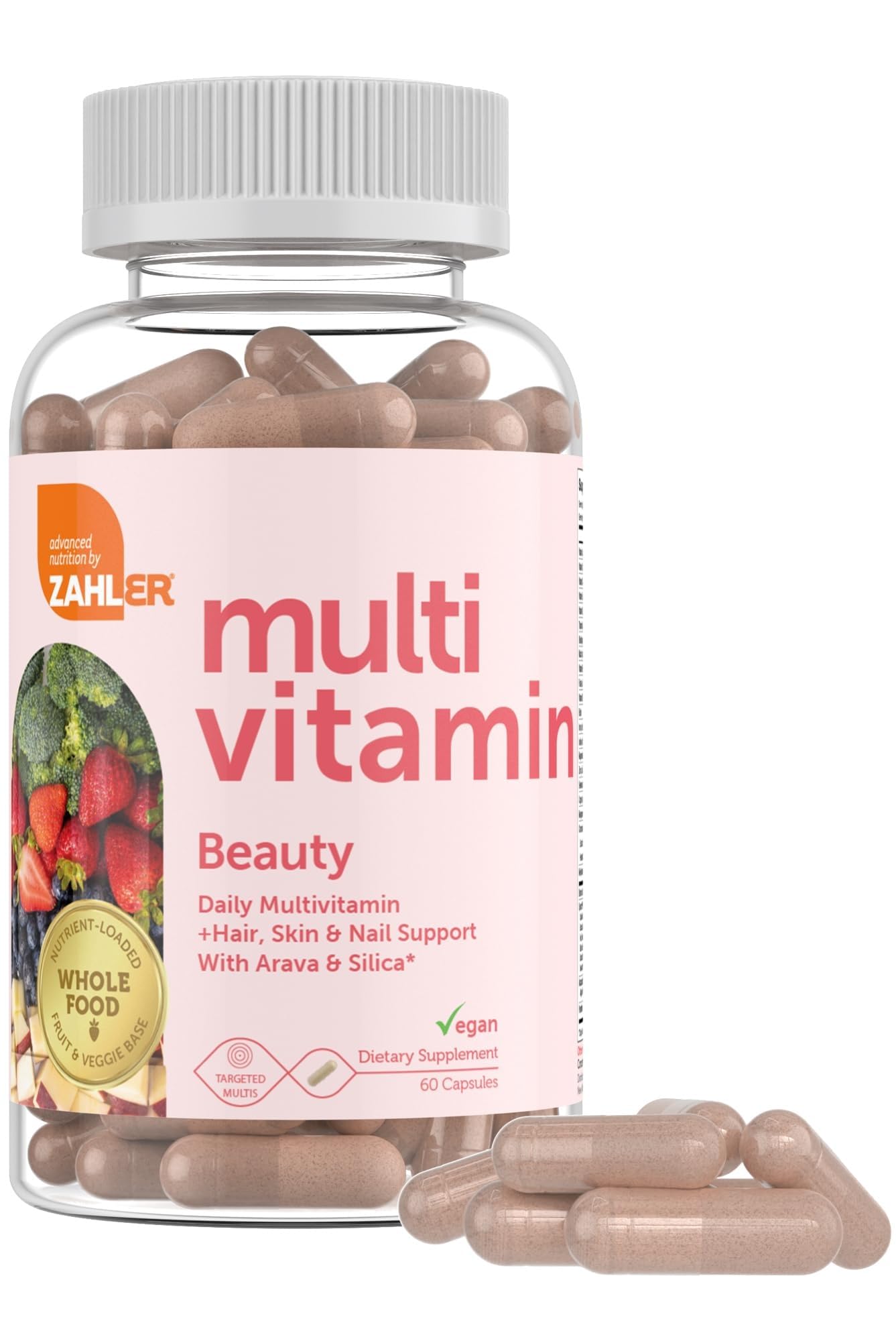 Kosher certification icon on Zahler multivitamin packaging