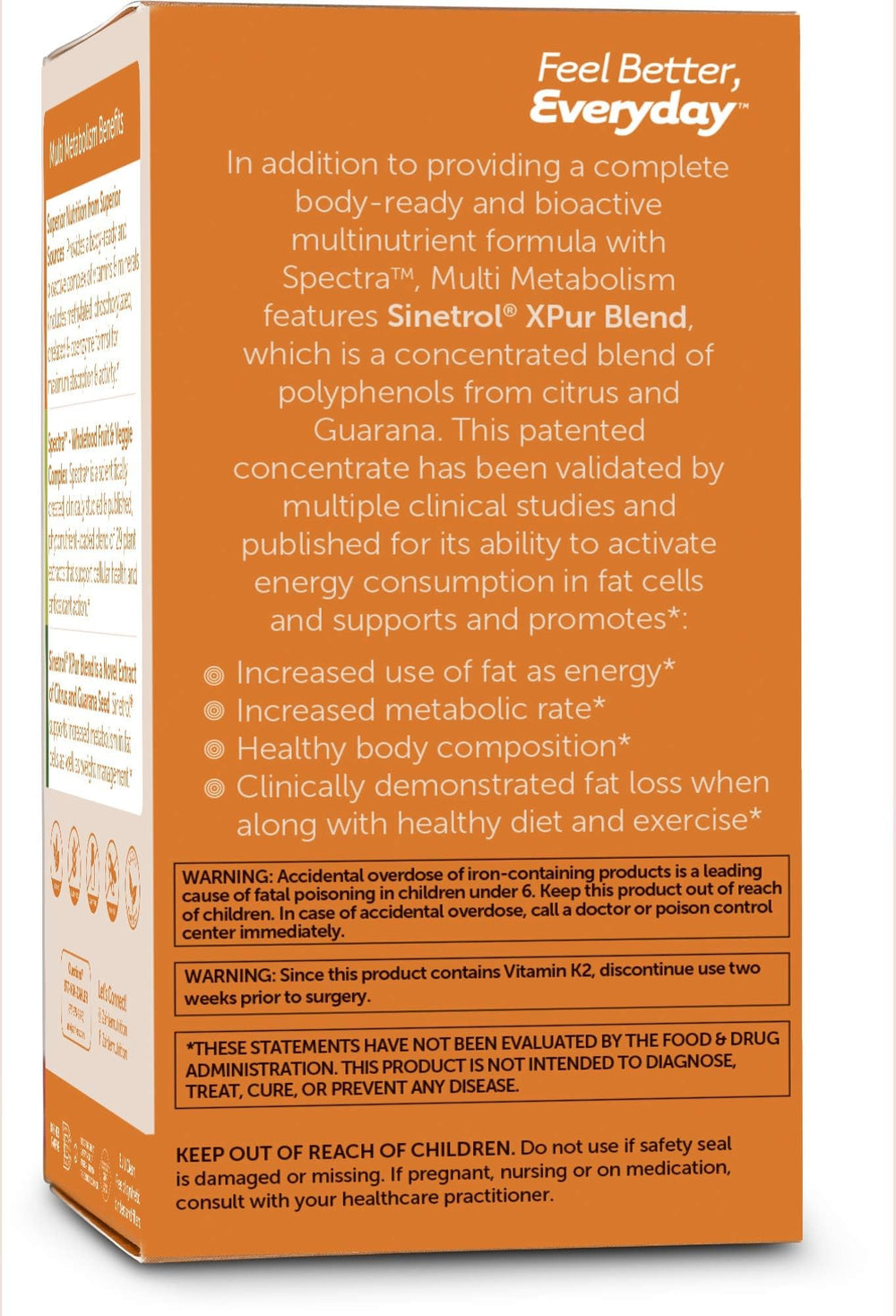 Illustration of metabolism-boosting nutrients included in Zahler Multivitamin
