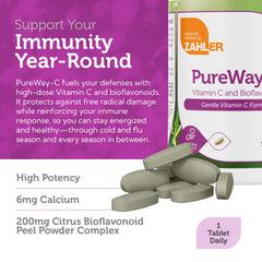 Non acidic calcium ascorbate Vitamin C formula close up