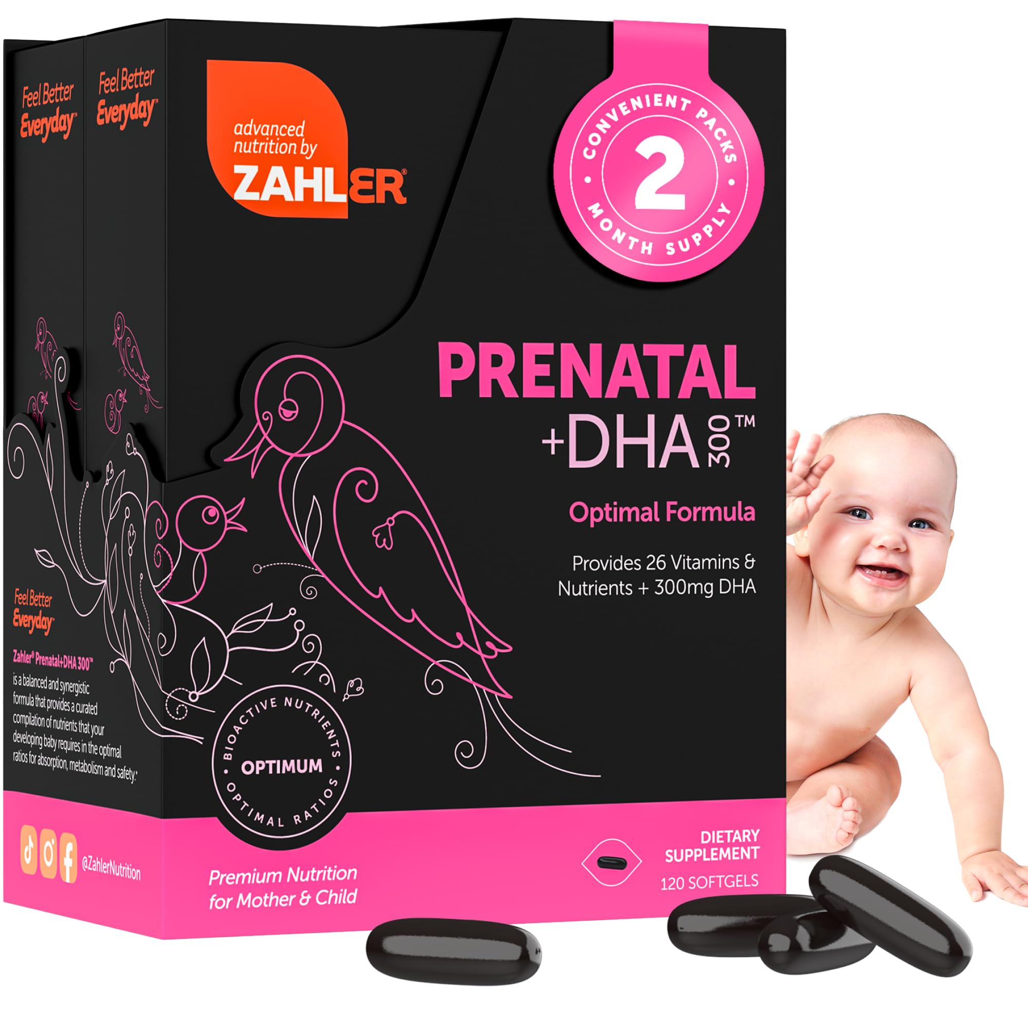 Zahler Prenatal Vitamin with DHA and Folate bottle