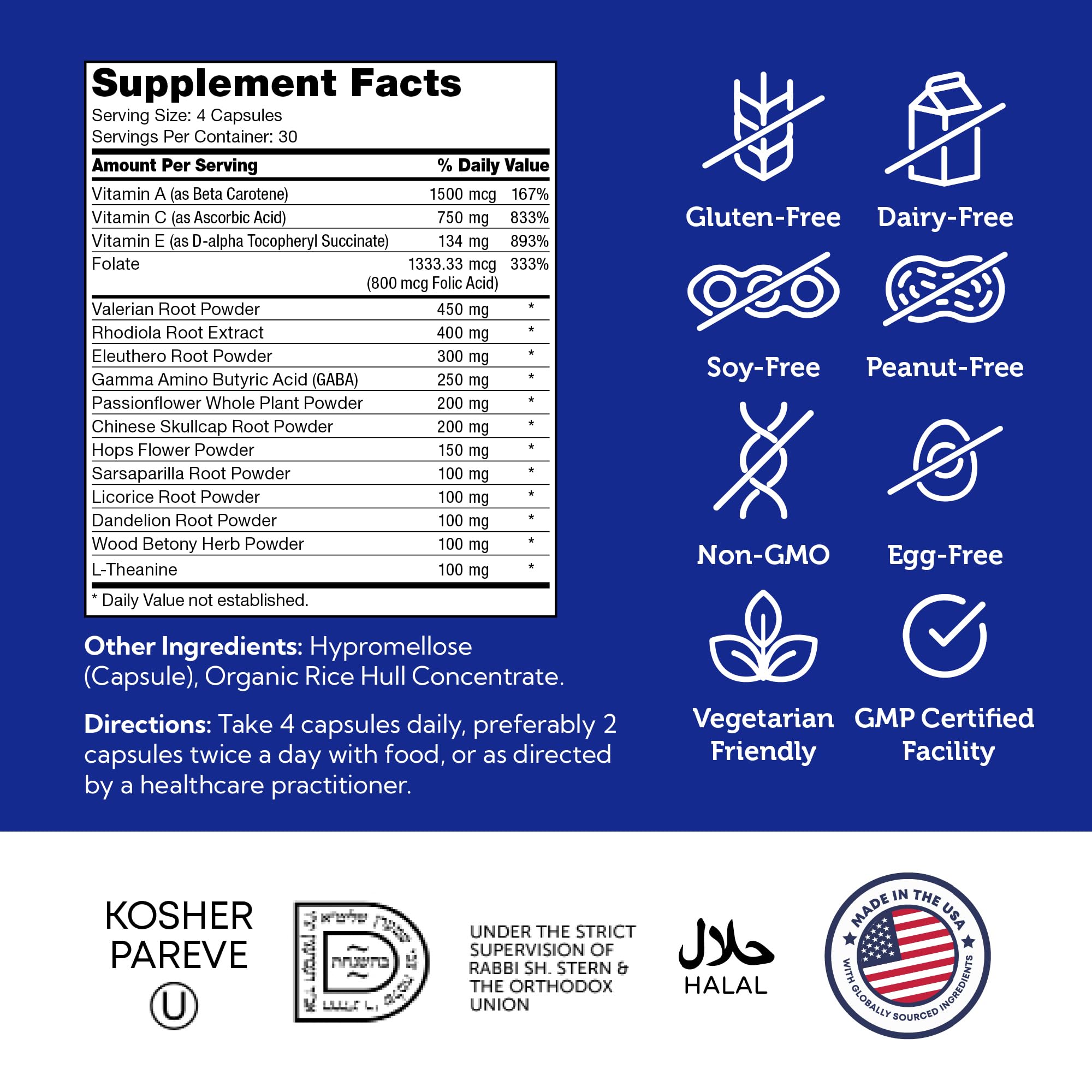 GABA and L-Theanine iconography on packaging