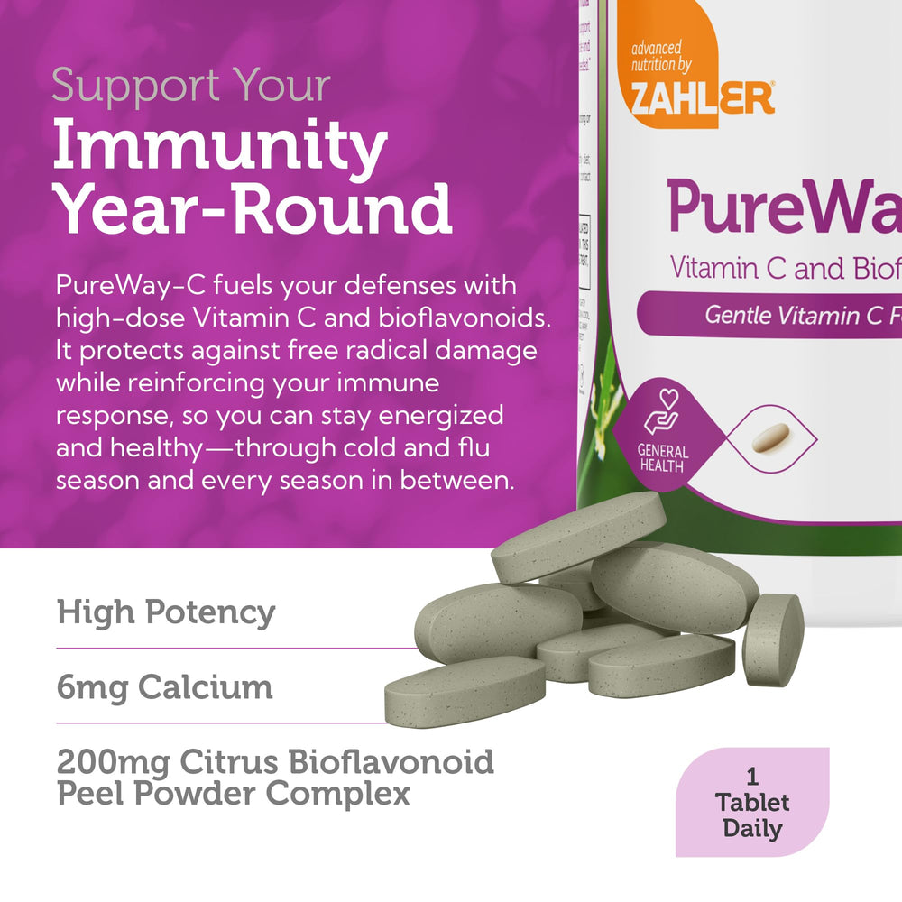 Gluten-free Zahler Vitamin C tablet - 180 count