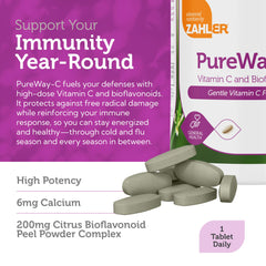 Gluten-free Zahler Vitamin C tablet - 180 count