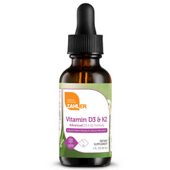 Bottle of Zahler Vitamin D3 K2 Drops 1 fl oz