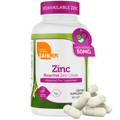Zahler Zinc 50mg bottle with 90 capsules