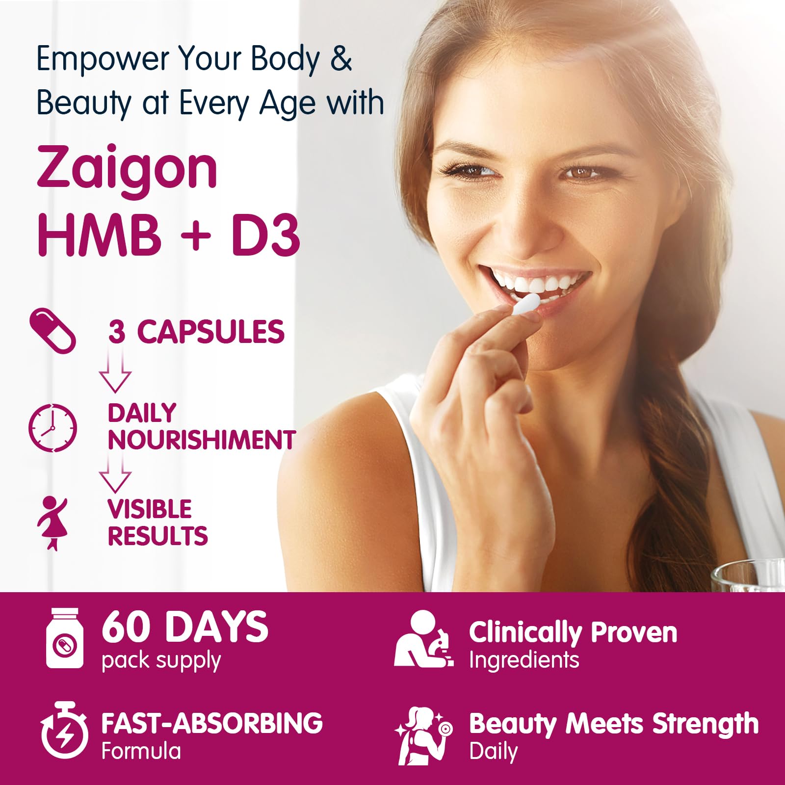 Zaigon HMB omega-3 algae for brain and heart nutrients.