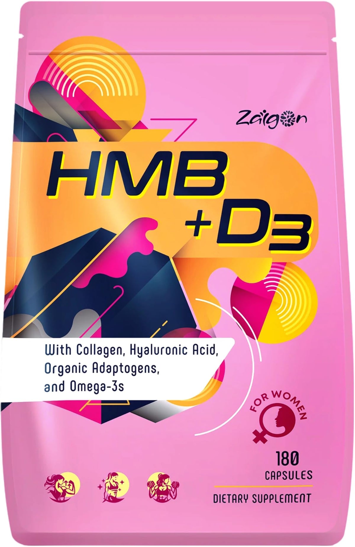 Zaigon HMB women's lean muscle bottle supports post-workout recovery.