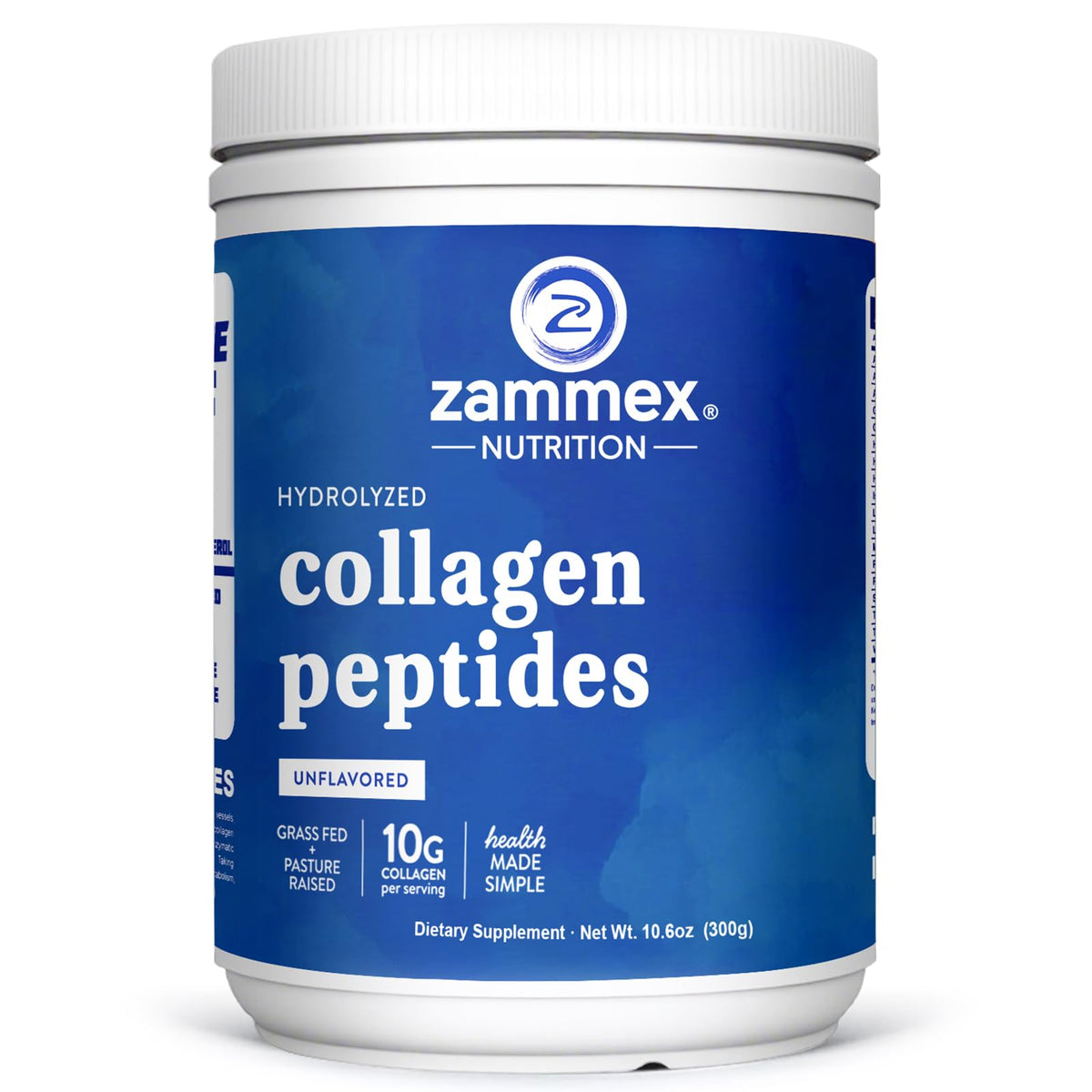 Zammex Premium Collagen Peptides Powder front label