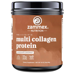 Zammex Multi Collagen Protein Powder Chocolate canister