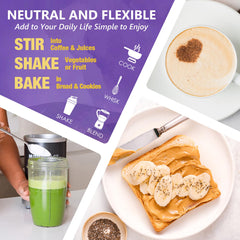 Serving scoop of unflavored Zammex Collagen in a glass