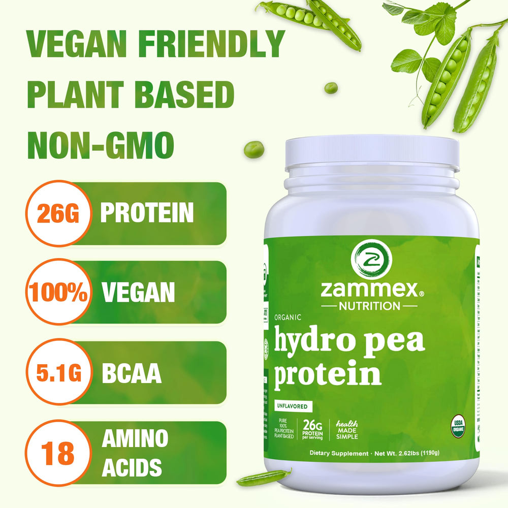 Zammex Organic Pea Protein Powder mixed in a shake for quick protein recovery.