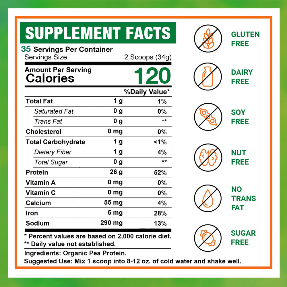 Zammex Organic Pea Protein Powder scoop showing convenient serving for smoothies.