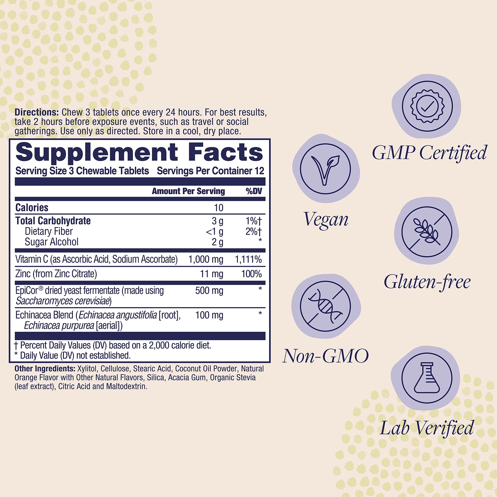 Close-up of Epicor fermented yeast ingredient highlighted on packaging