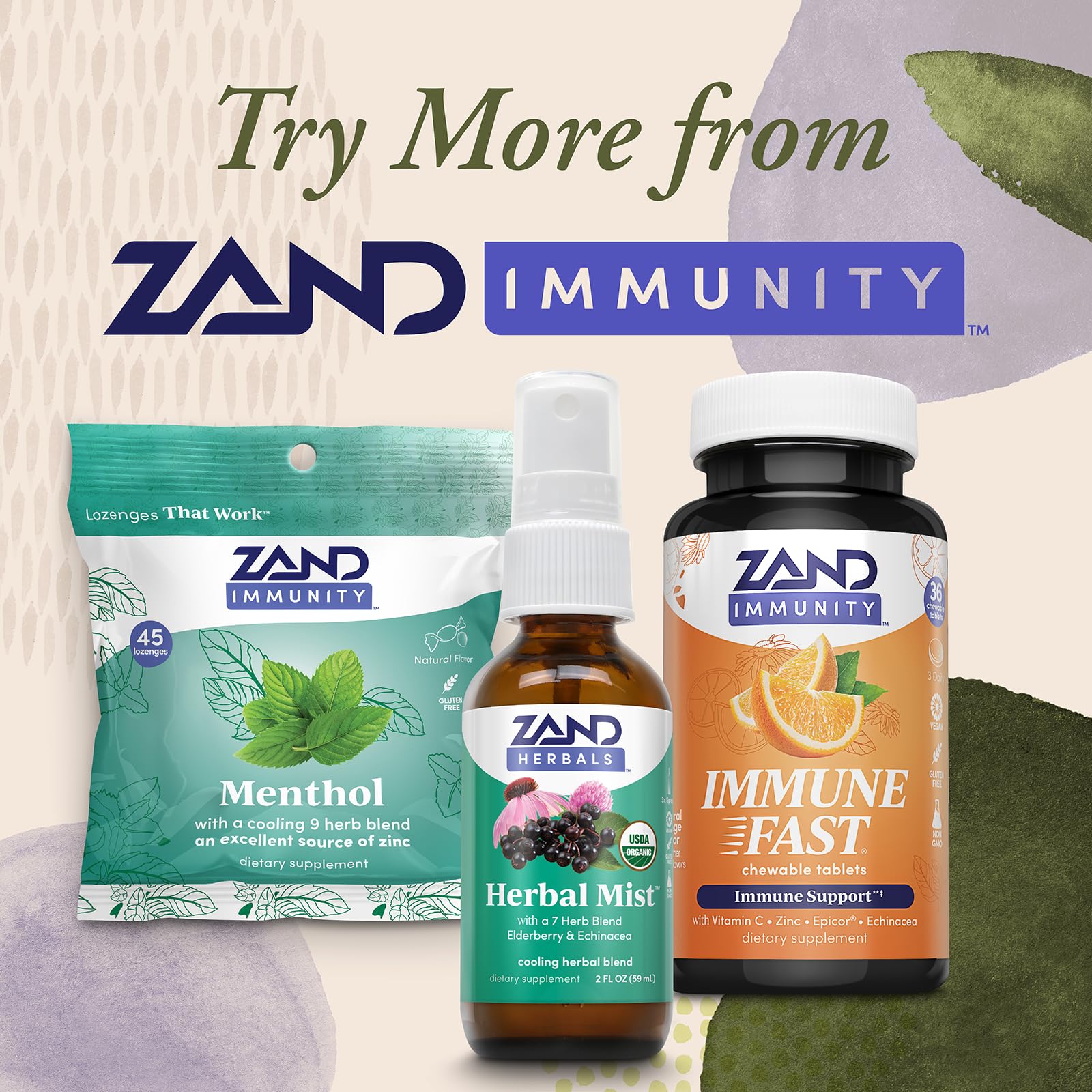 Non-GMO, vegan, and gluten-free certifications on Immune Fast packaging