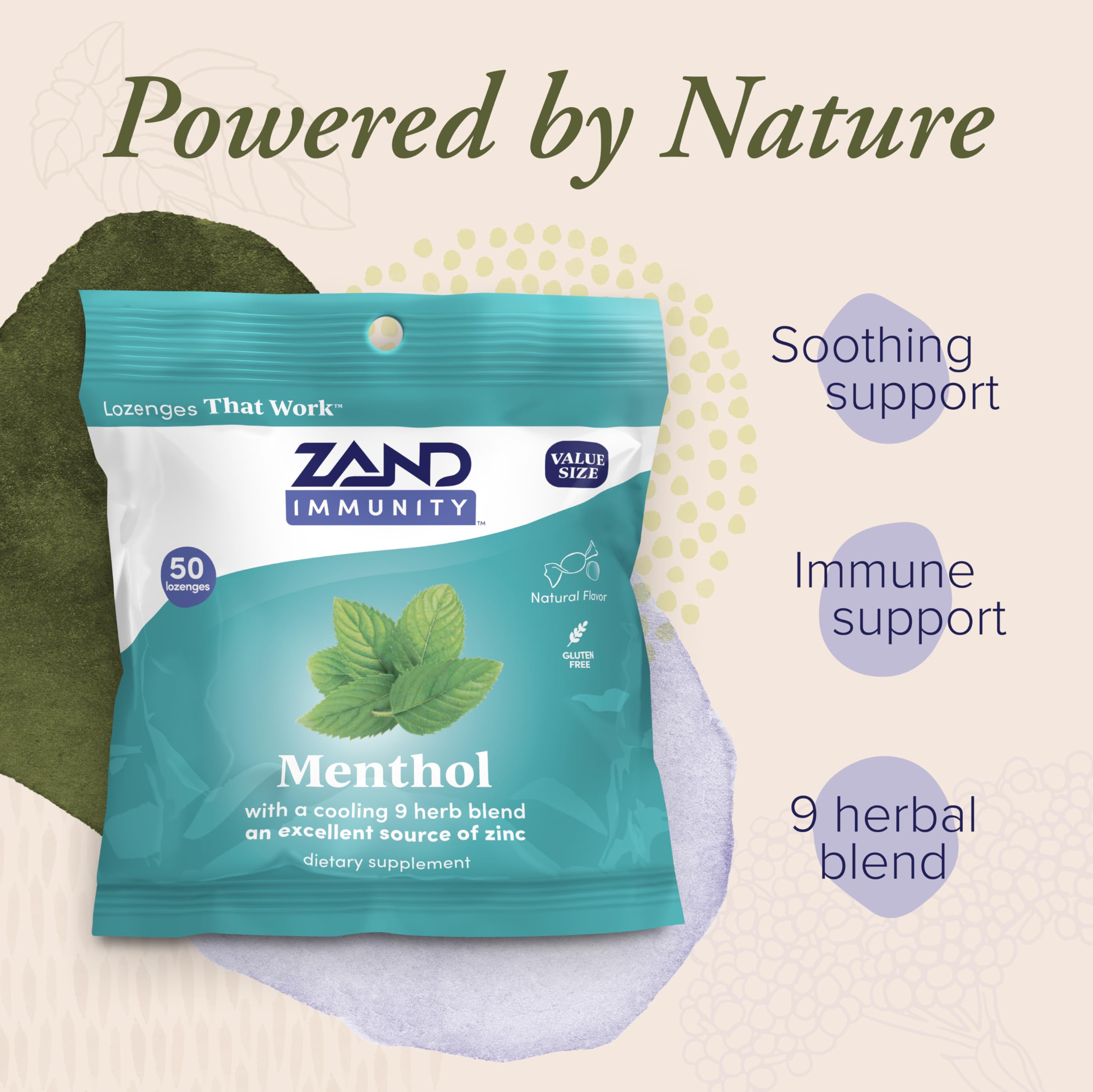 Lozenges dissolving in mouth to soothe dry throat