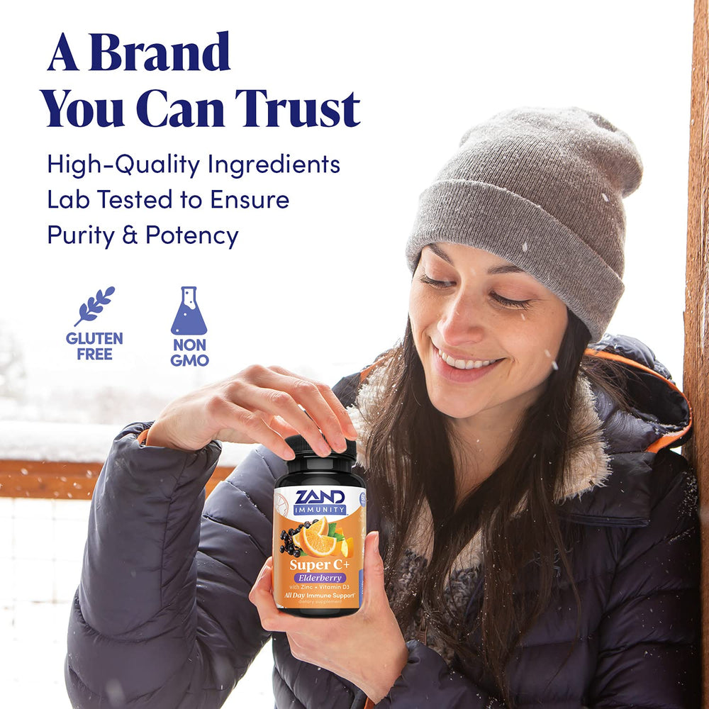 Graphic illustrating Vitamin D-3 125 mcg and Zinc 20 mg in the formula