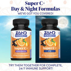60 tablets displayed for Zand Immunity Super C+ Elderberry