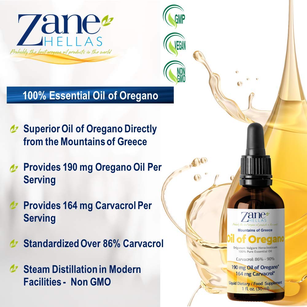 Oregano oil rich in polyphenols and antioxidants
