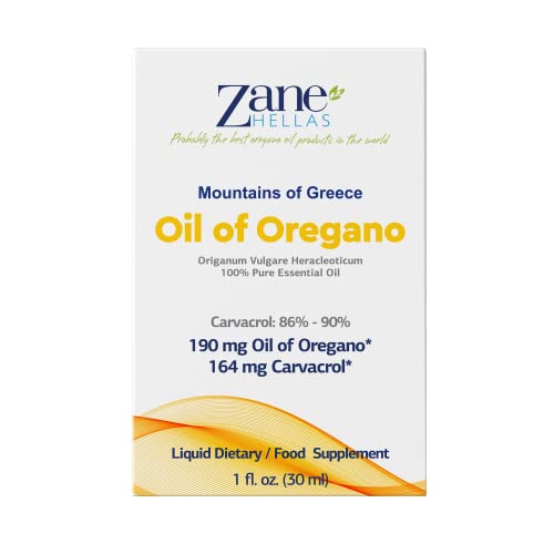 Greek undiluted oregano oil by Zane Hellas in 1 oz bottle