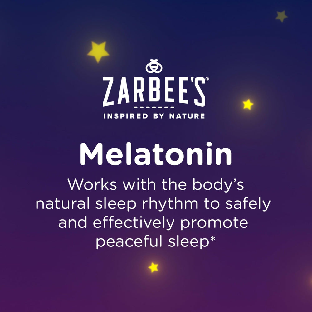 Close-up of Zarbee's Kids Melatonin Liquid with berry flavor