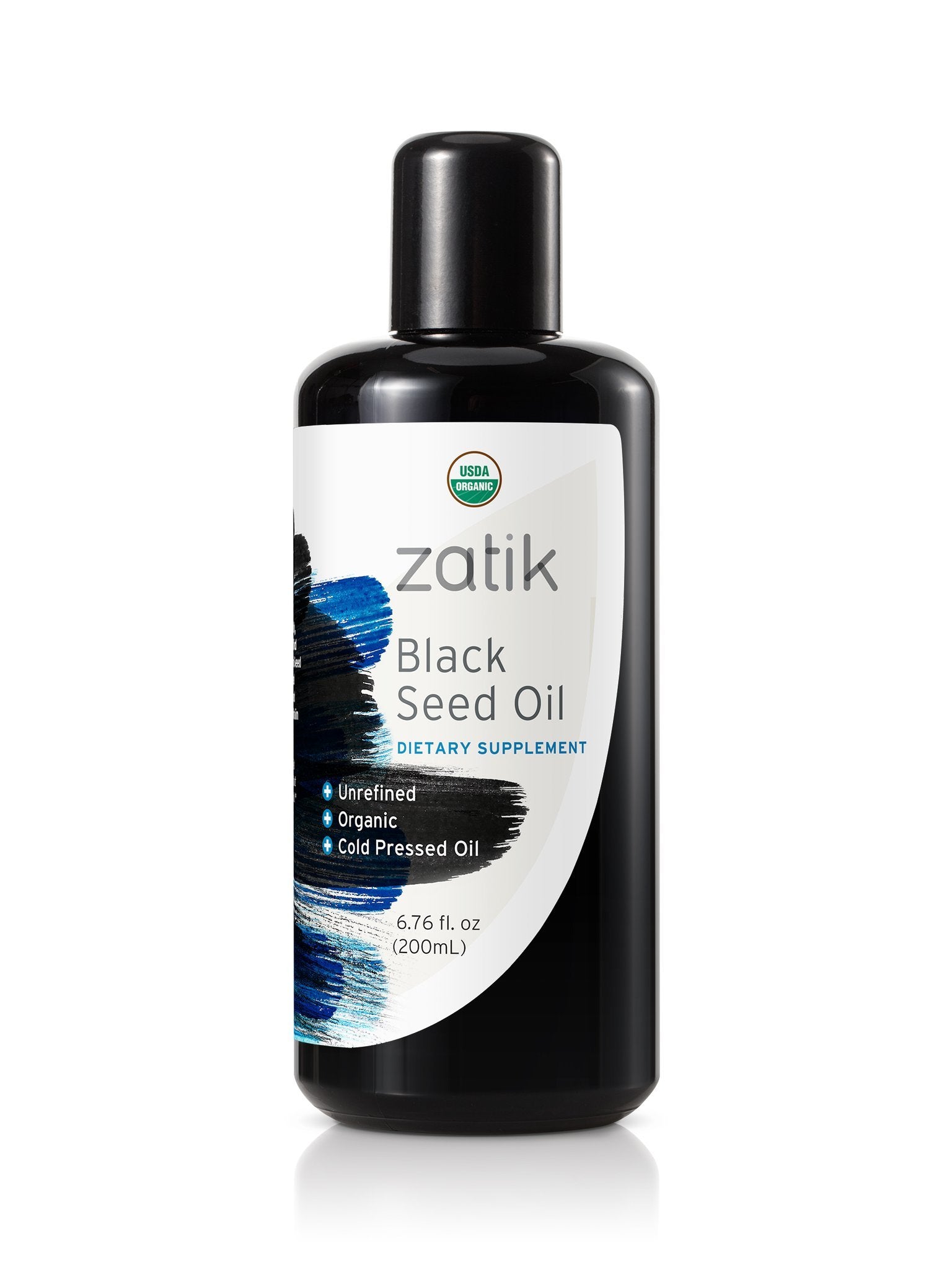 Zatik Naturals Black Cumin Seed Oil bottle in ultraviolet glass