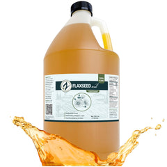 Bottle of Zatural Flaxseed Oil 128oz