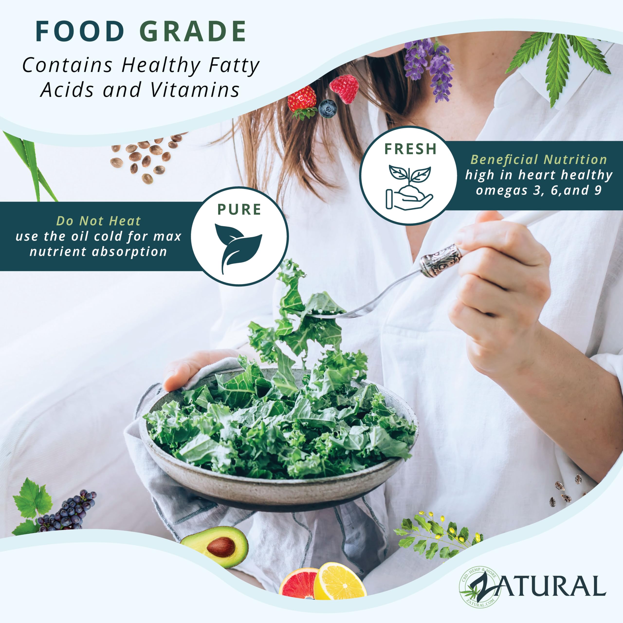 Flaxseed oil used as salad dressing