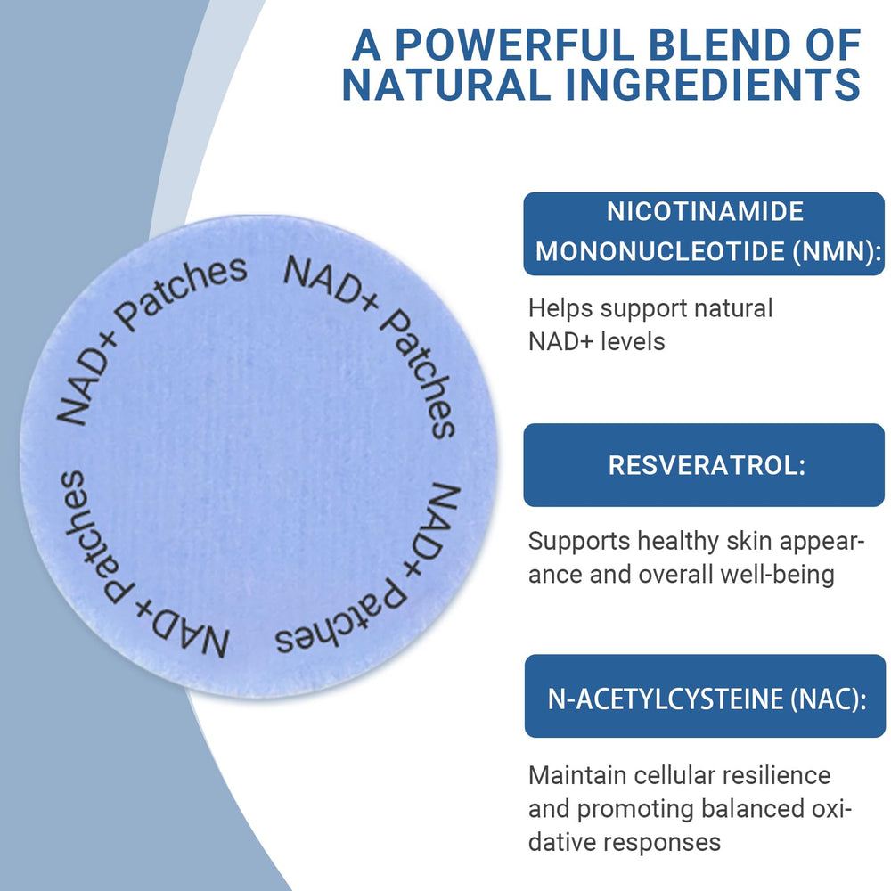 NAD+ patch being removed with water or oil