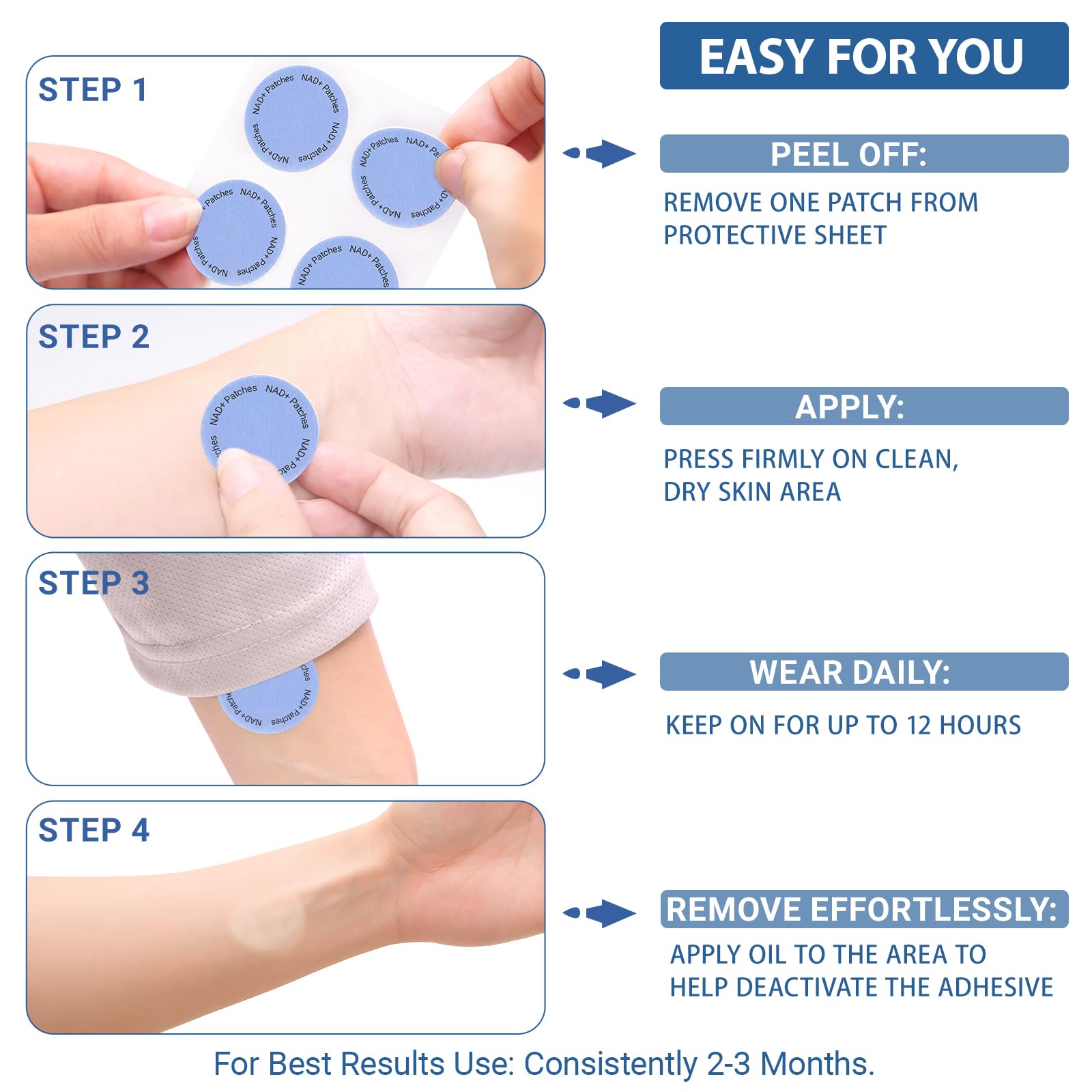 Lifestyle image of NAD+ patch in daily routine