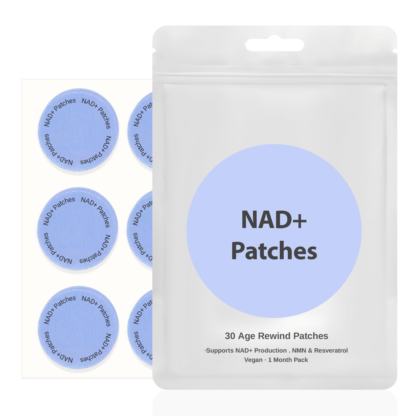ZAXINERY NAD+ patches packaging front view
