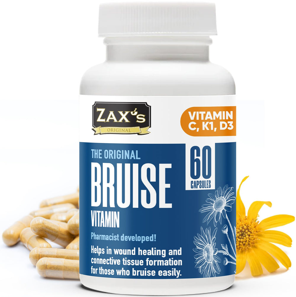 ZAX'S Bruise Vitamin bottle label