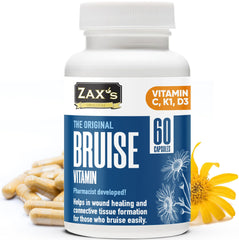 ZAX'S Bruise Vitamin bottle label