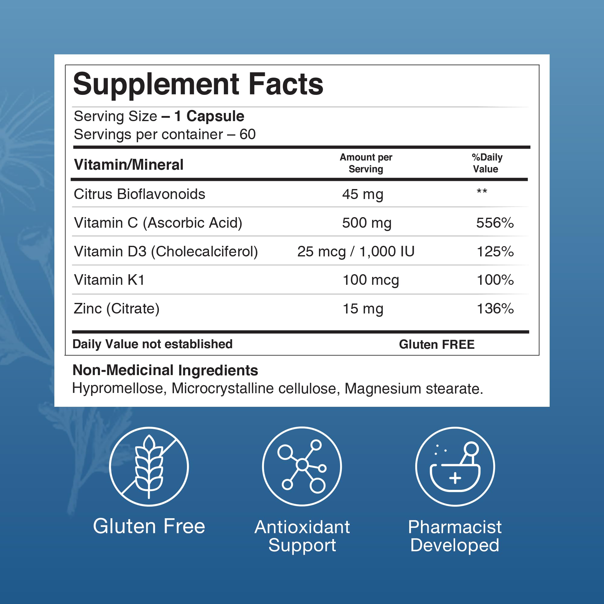Healthy skin image highlighting antioxidants and reduced redness