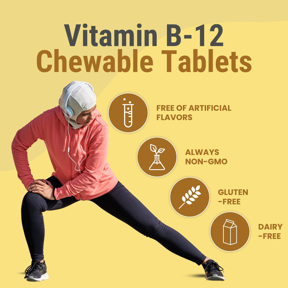 Nutrition facts panel on Vitamin B12 bottle