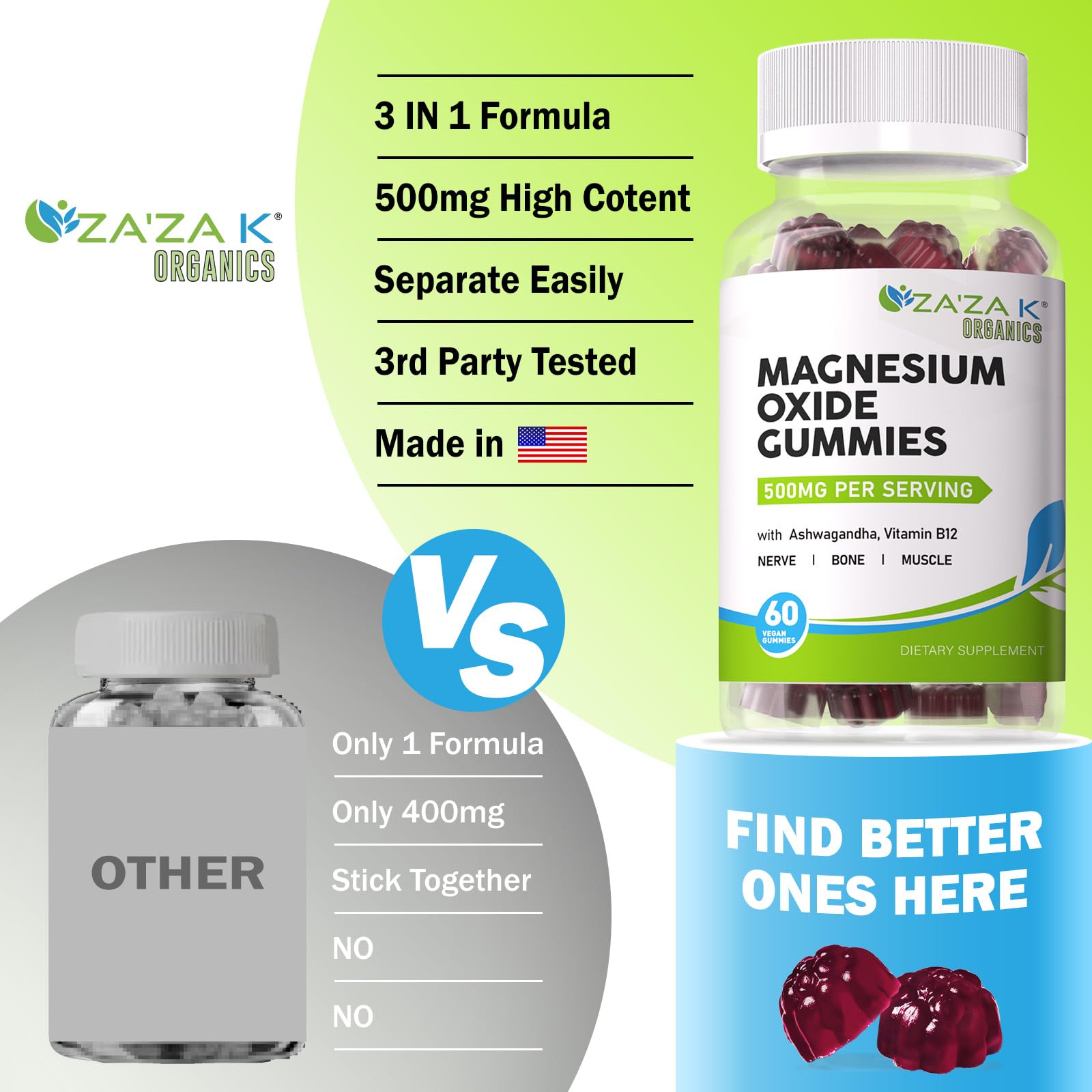 Gummies support muscle, heart and bone health