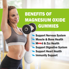 Vegan, gluten-free, gelatin-free ZA'ZA K ORGANICS magnesium oxide gummies