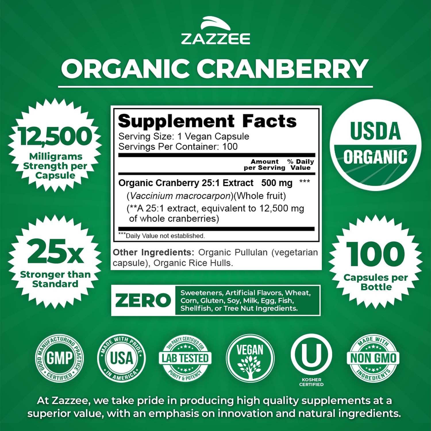 USDA Organic Certified Organic Cranberry packaging