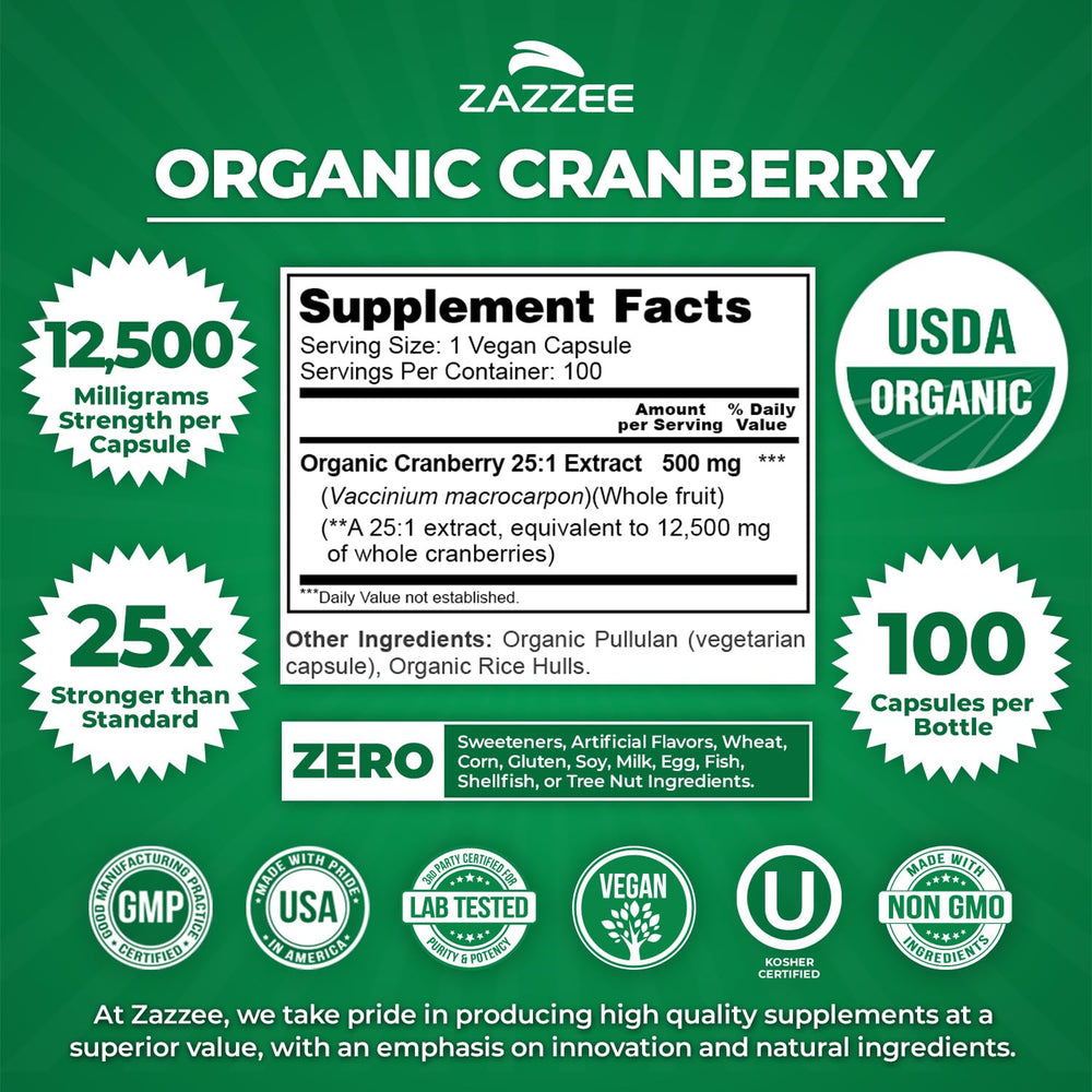 USDA Organic Certified Organic Cranberry packaging