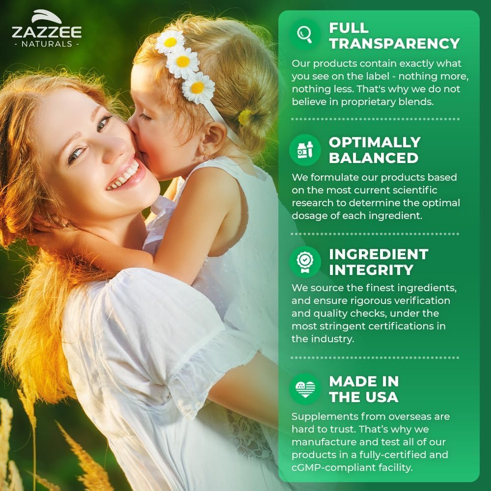 Zazzee label and nutrition panel highlighting ingredient transparency benefit