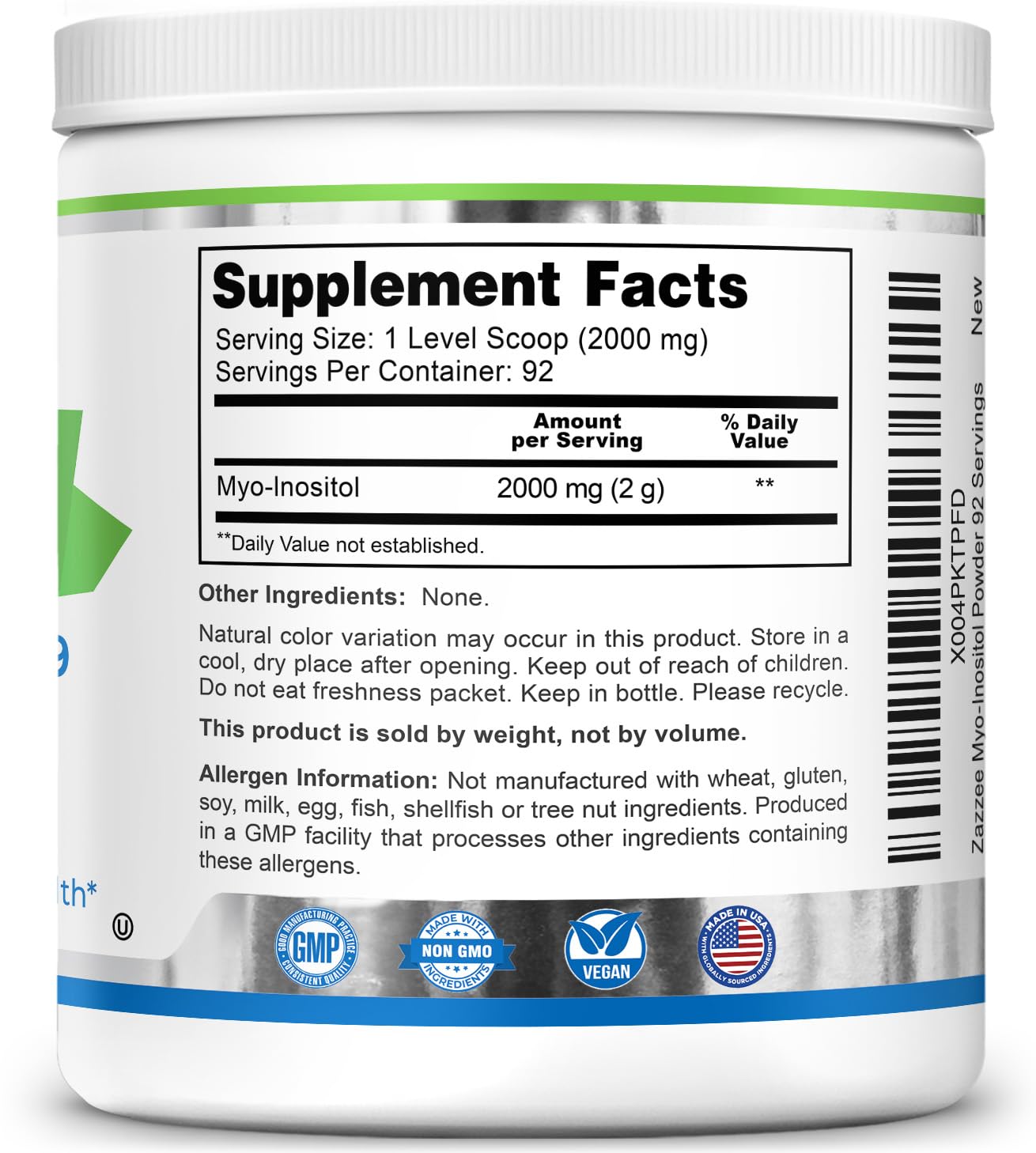 Serving size illustration showing 2000 mg dosage