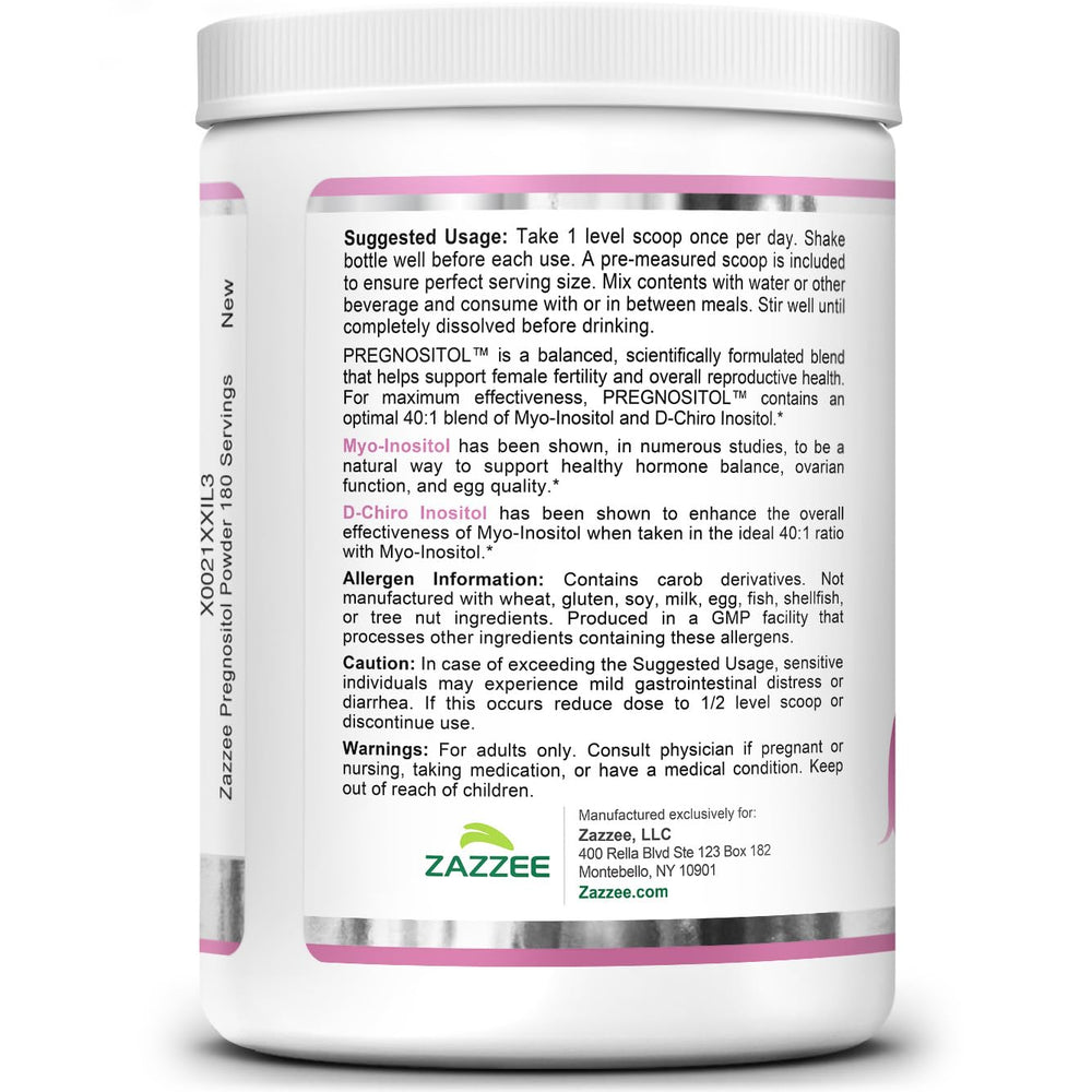 Close-up of the 183-serving bottle label