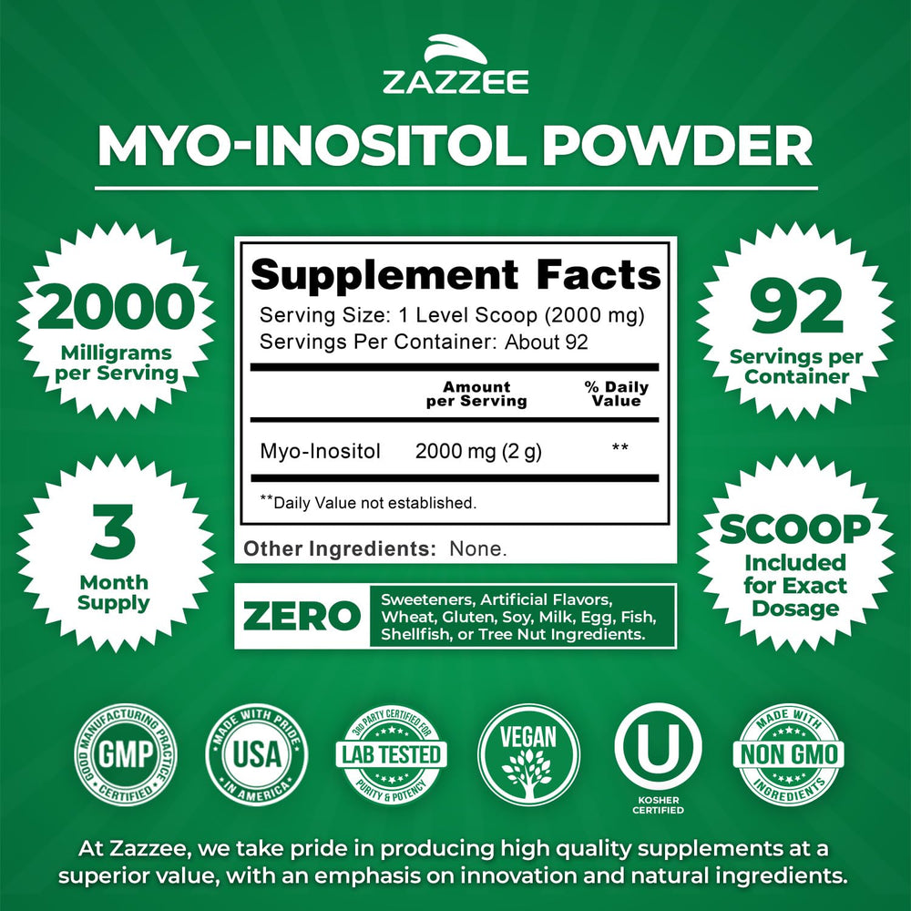 Zazzee pre-measured scoop demonstrating accurate 2000 mg dosing benefit