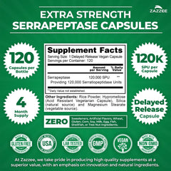 Close-up of 120,000 SPU per capsule label