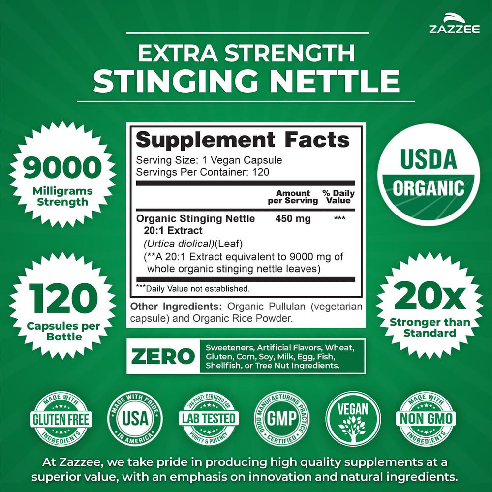 Made in USA manufacturing facility for Zazzee Stinging Nettle Extract