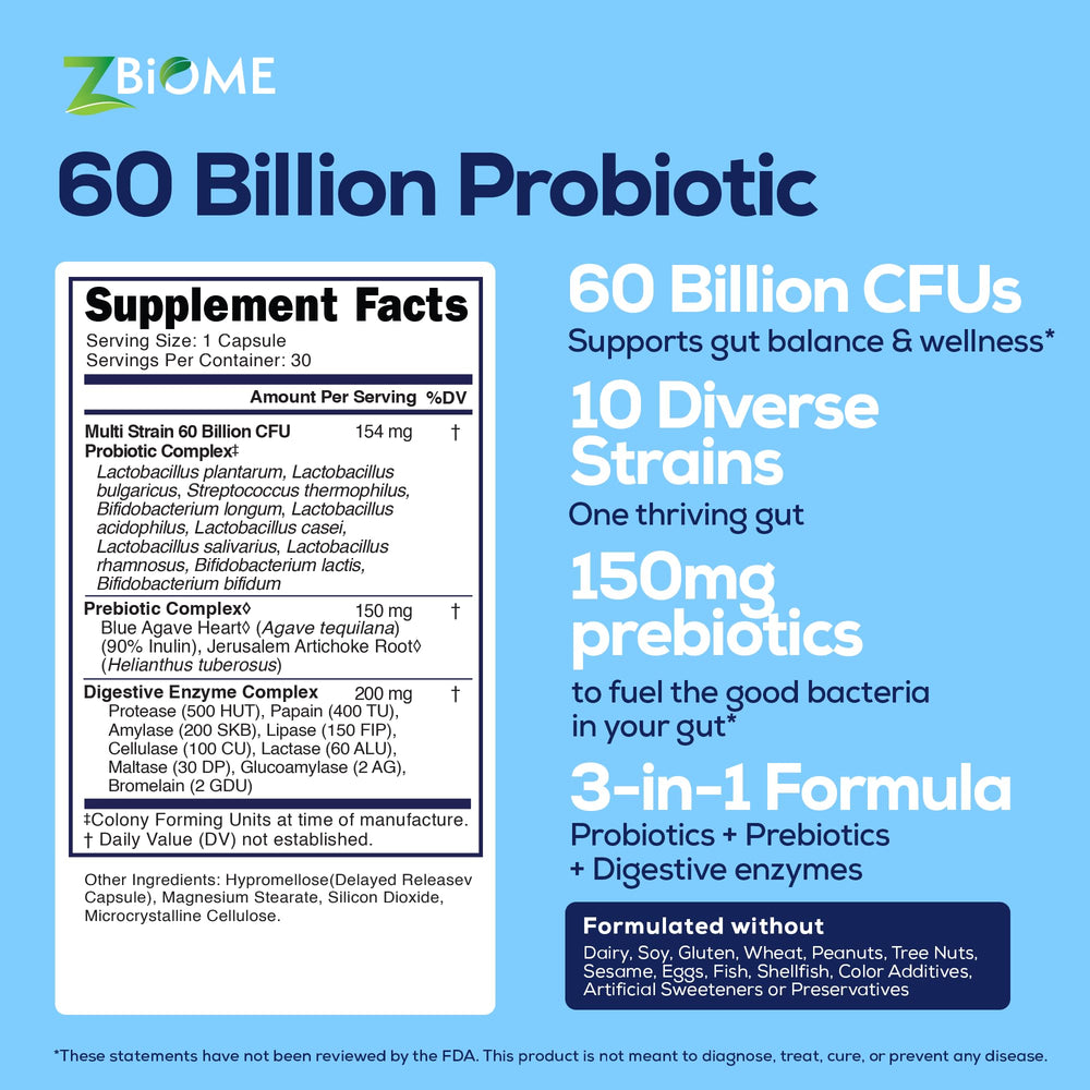 Close-up of delayed-release gluten-free probiotic capsules